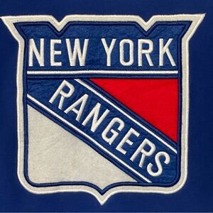 New York Rangers NHL Lace-Up Hockey Hoodie Sweatshirt Size Medium